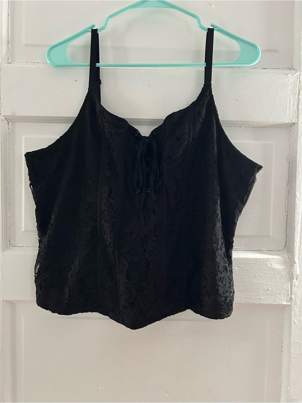 torrid Black Lace Tie-Front Cami